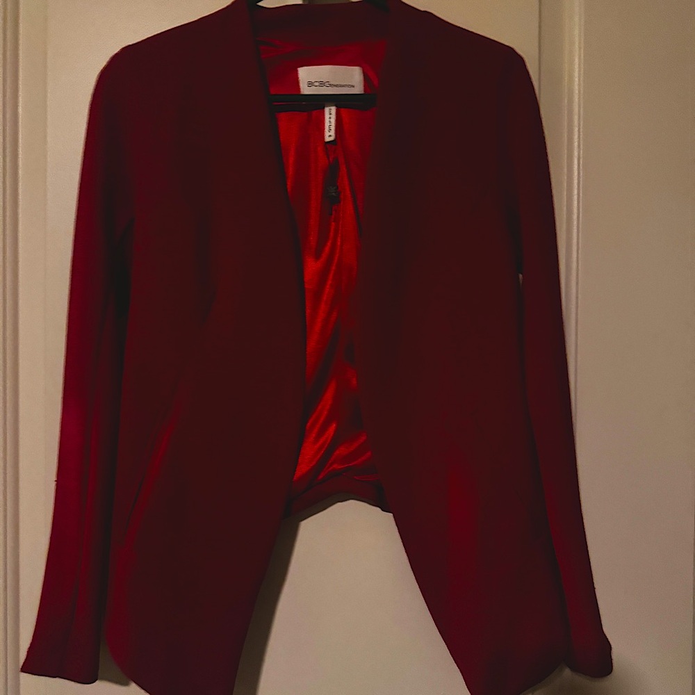 XS RED BCBG blazer cardigan